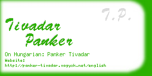 tivadar panker business card